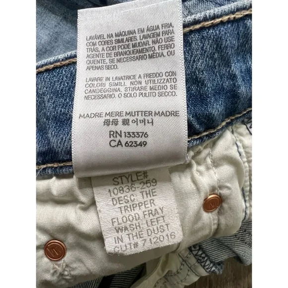NEW Mother The Tripper Flood Fray High Waist
Ankle Flare Jeans Size 30 - Picture 12 of 13